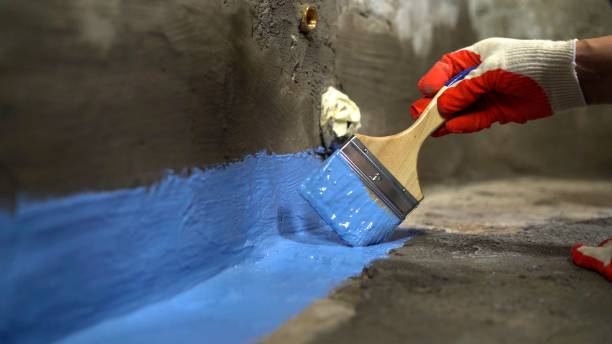 Commercial Exterior Waterproofing project at a Dillsboro, IN business property by SJ Waterproofing Pros
